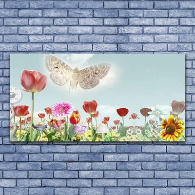 Glasbilder Blumen Natur