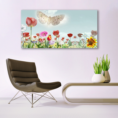 Glasbilder Blumen Natur