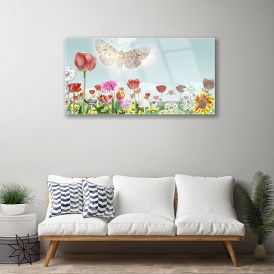 Glasbilder Blumen Natur
