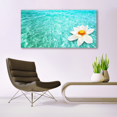 Druck auf Glas Wasser Blume Kunst