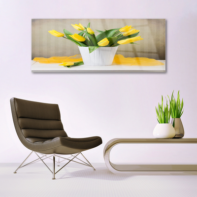 Druck auf Glas Tulpen Pflanzen