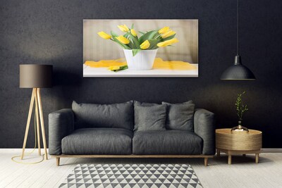 Druck auf Glas Tulpen Pflanzen