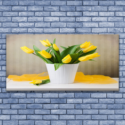 Druck auf Glas Tulpen Pflanzen