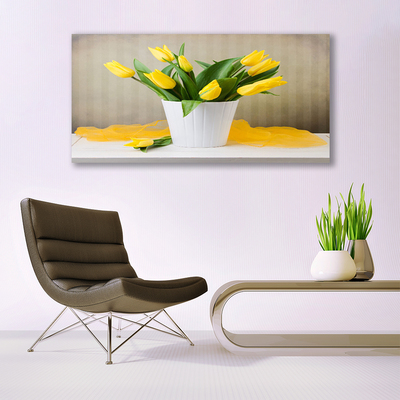 Druck auf Glas Tulpen Pflanzen