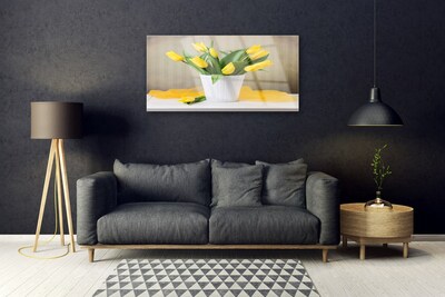 Druck auf Glas Tulpen Pflanzen