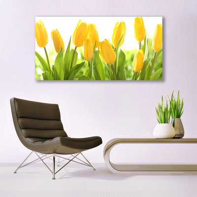 Druck auf Glas Tulpen Pflanzen