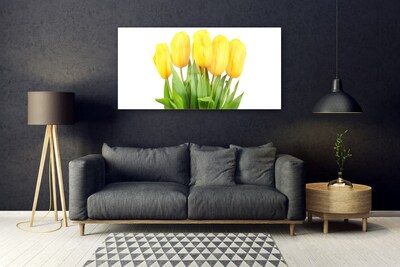 Druck auf Glas Tulpen Pflanzen