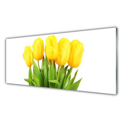 Druck auf Glas Tulpen Pflanzen