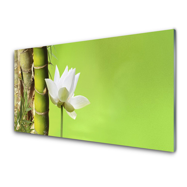Druck auf Glas Bambusrohr Blume Pflanzen