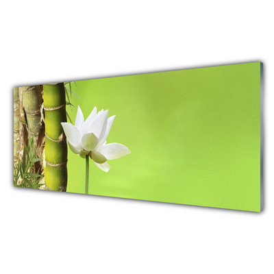 Druck auf Glas Bambusrohr Blume Pflanzen
