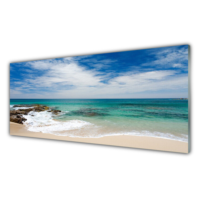 Druck auf Glas Strand Meer Landschaft