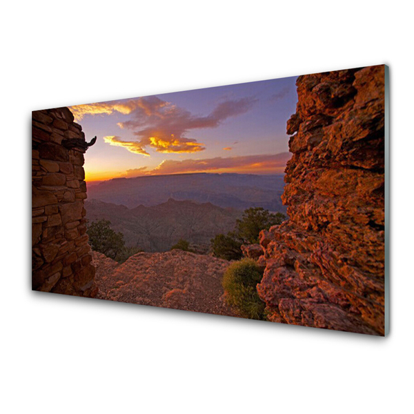 Druck auf Glas Felsen Landschaft