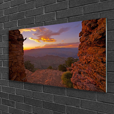 Druck auf Glas Felsen Landschaft