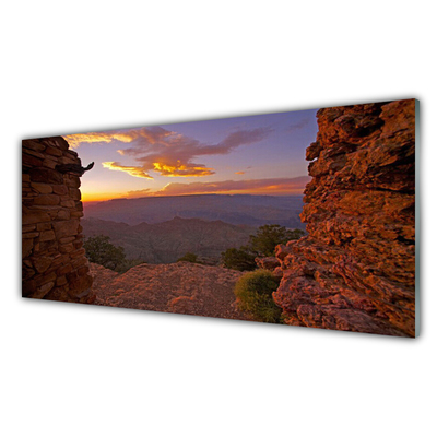 Druck auf Glas Felsen Landschaft