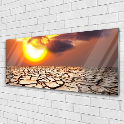 Druck auf Glas Sonne Wüste Landschaft