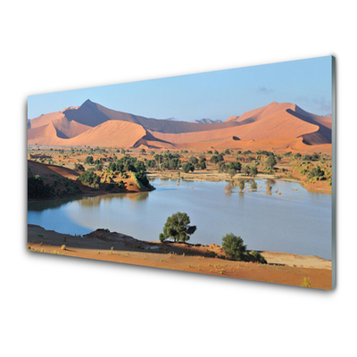 Druck auf Glas Bucht Wüste Landschaft