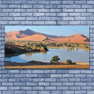 Druck auf Glas Bucht Wüste Landschaft