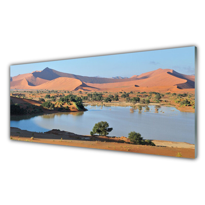 Druck auf Glas Bucht Wüste Landschaft