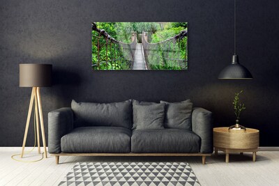 Druck auf Glas Brücke Bäume Architektur