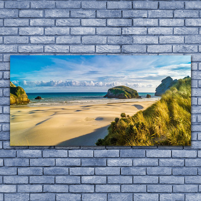 Druck auf Glas Strand Felsen Landschaft