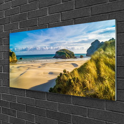 Druck auf Glas Strand Felsen Landschaft