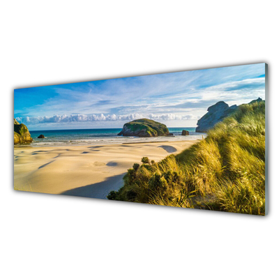 Druck auf Glas Strand Felsen Landschaft