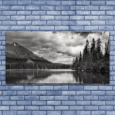 Druck auf Glas Gebirge Wald See Natur