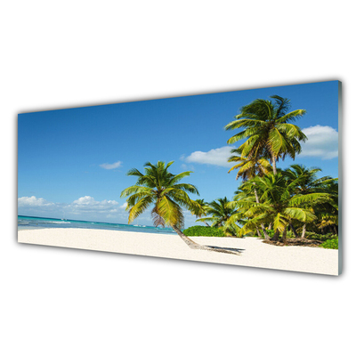 Druck auf Glas Strand Palmen Landschaft