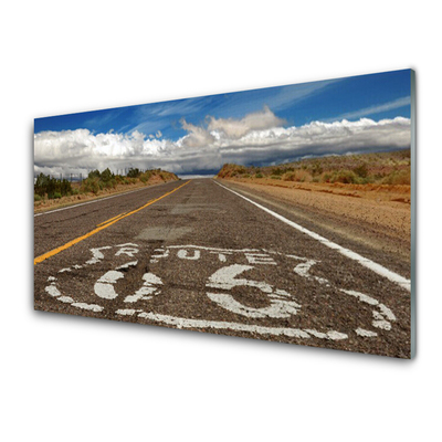 Druck auf Glas Straße Landschaft