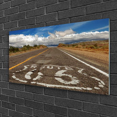 Druck auf Glas Straße Landschaft