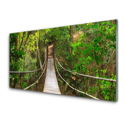 Druck auf Glas Brücke Wald Natur