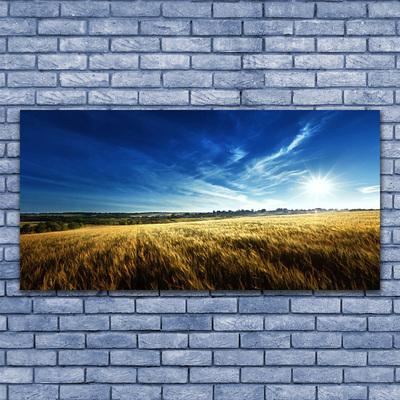 Druck auf Glas Acker Himmel Natur