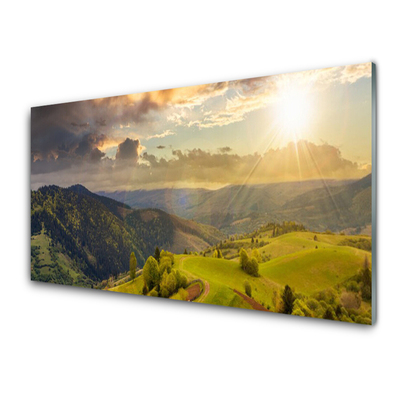 Druck auf Glas Gebirge Landschaft