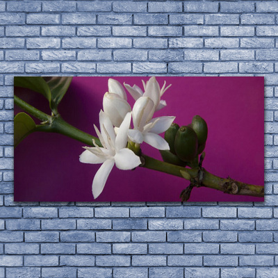 Druck auf Glas Blumen Stengel Pflanzen