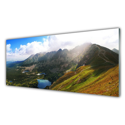 Druck auf Glas Gebirge Wiese Landschaft