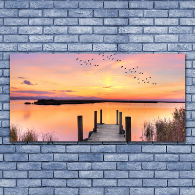 Druck auf Glas Meer Brücke Landschaft