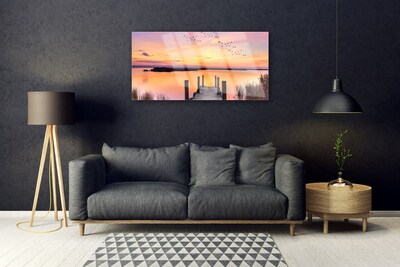Druck auf Glas Meer Brücke Landschaft