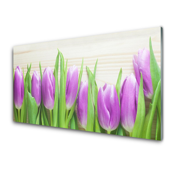 Druck auf Glas Tulpen Pflanzen