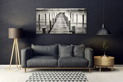 Druck auf Glas Meer Brücke Architektur