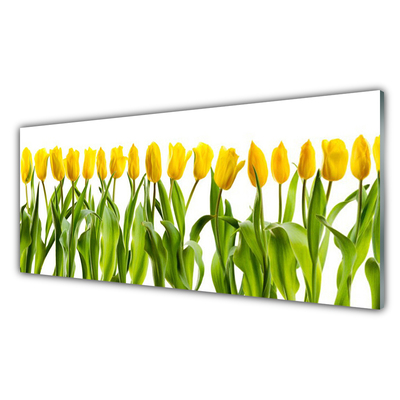 Druck auf Glas Tulpen Pflanzen