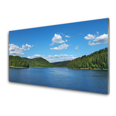 Druck auf Glas See Wald Landschaft