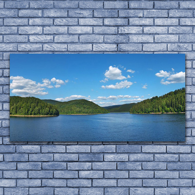 Druck auf Glas See Wald Landschaft