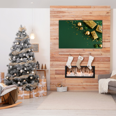 Druck auf Glas Geschenke Winter-Feiertags-Dekorationen