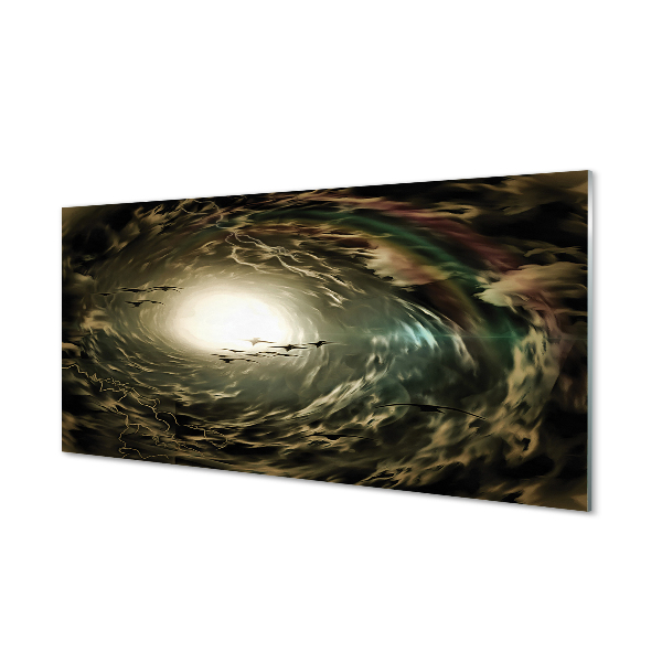 Küchenrückwand spritzschutz Wolken von vögeln