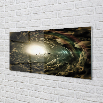 Küchenrückwand spritzschutz Wolken von vögeln