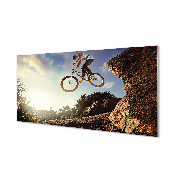 Küchenrückwand spritzschutz Mountainbike himmel wolken