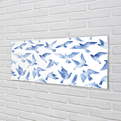 Küchenrückwand spritzschutz Gemalte vögel