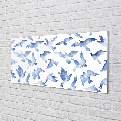 Küchenrückwand spritzschutz Gemalte vögel