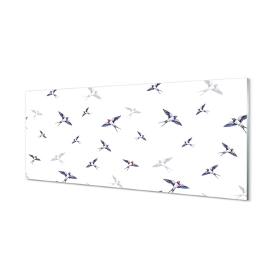 Küchenrückwand spritzschutz Vögel mit blumen