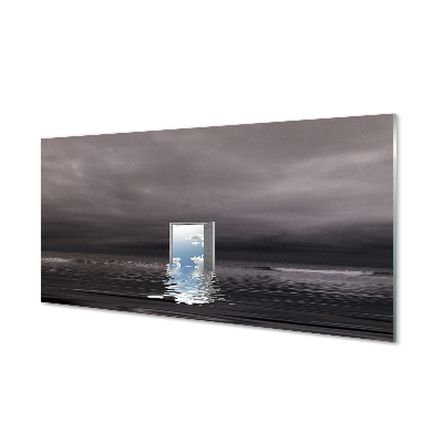 Küchenrückwand spritzschutz Tür himmel meer